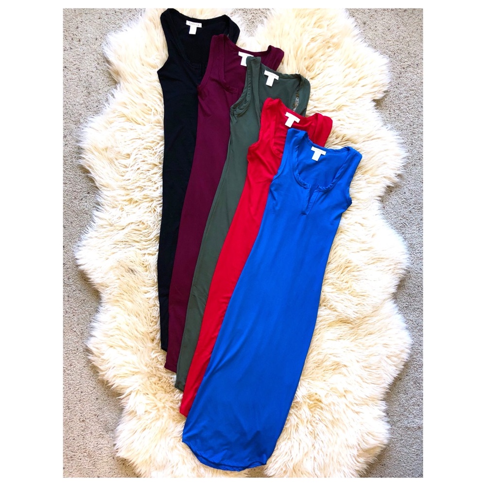 Long fitted maxi dress new small - large